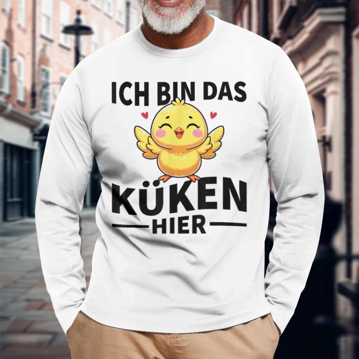 Ich Bin Das Küken Hier Kücken Langarmshirts Geschenke für alte Männer