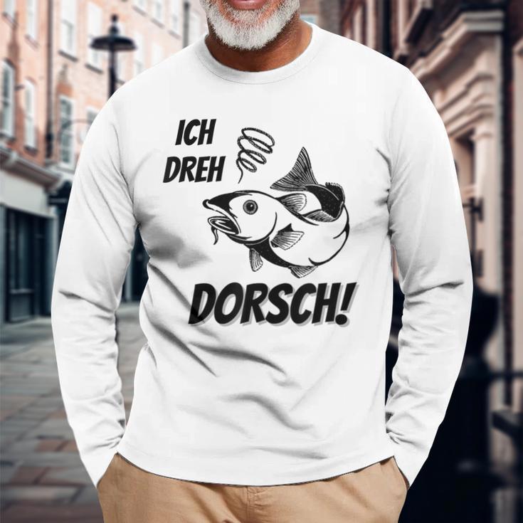 Ich Dreh Dorsch Angler Langarmshirts Geschenke für alte Männer