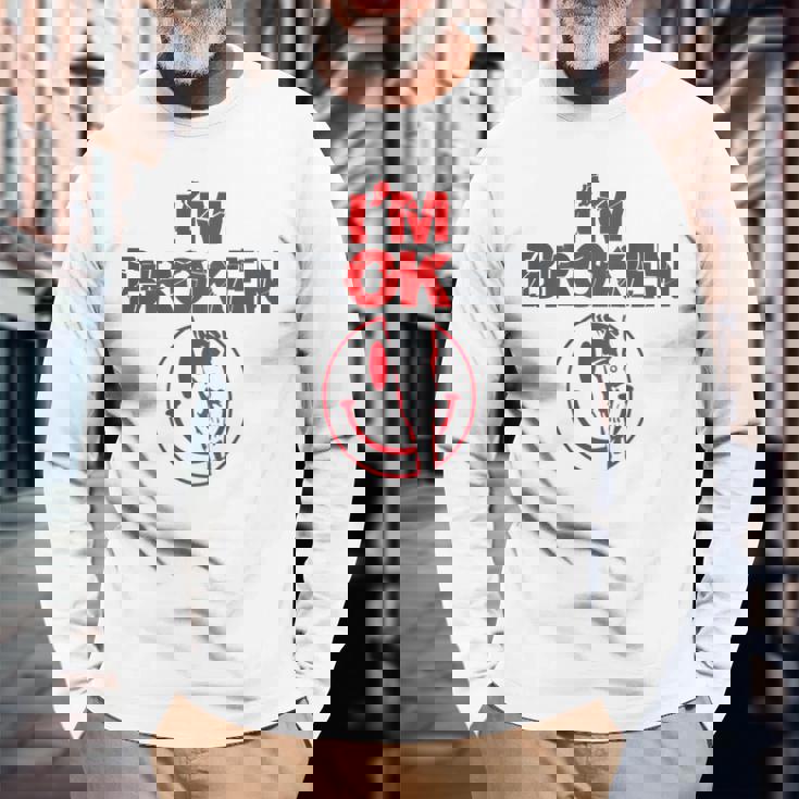I'm Broken I'm Broken I'm Broken I'm Broken Sul Retro Maglietta a maniche lunghe Regalos para ancianos