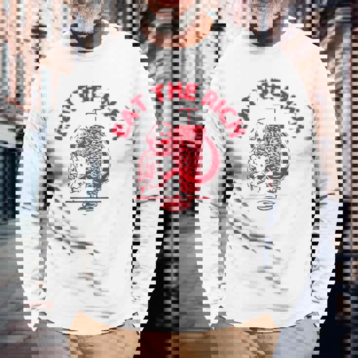Karl Marx Eat Doner Kebab Rich Socialisme T-shirt à manches longues Cadeaux pour les vieillards