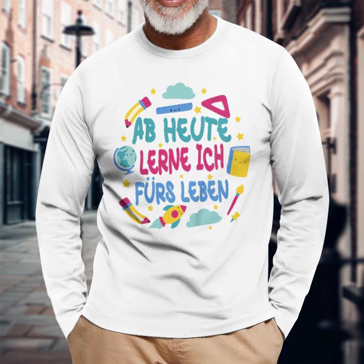 Kinder Ab Heute Lerne Ich Fürs Leben Langarmshirts Geschenke für alte Männer