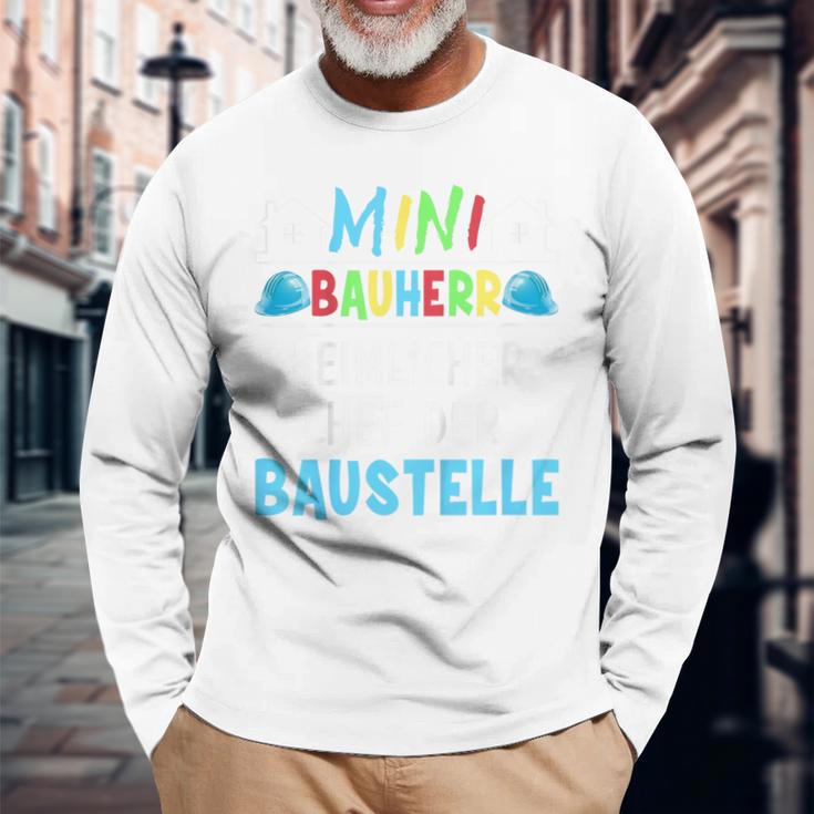 Kinder Alles Gute Zum Richtfest Mini Bauherr 2023 House Building Langarmshirts Geschenke für alte Männer