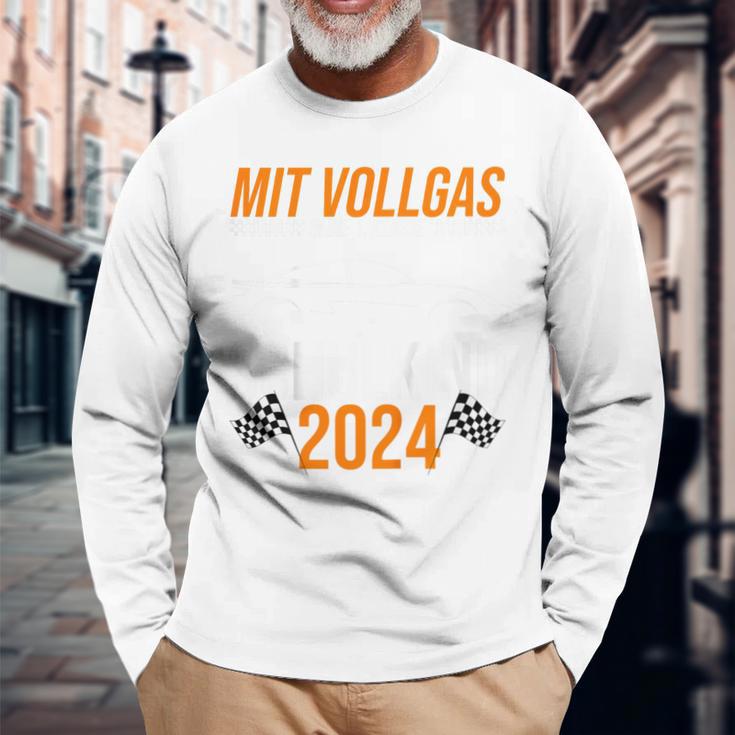 Kinder Mitollgas In Die 1St Klasse Schulkind 2024 Schulkind A Langarmshirts Geschenke für alte Männer