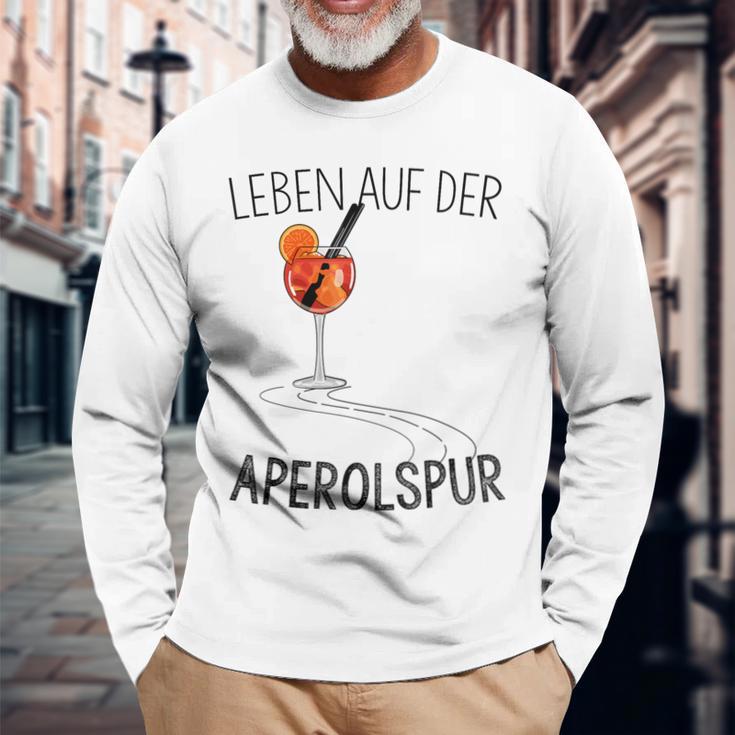 Leben Auf Der Aperolspur Life Langarmshirts Geschenke für alte Männer