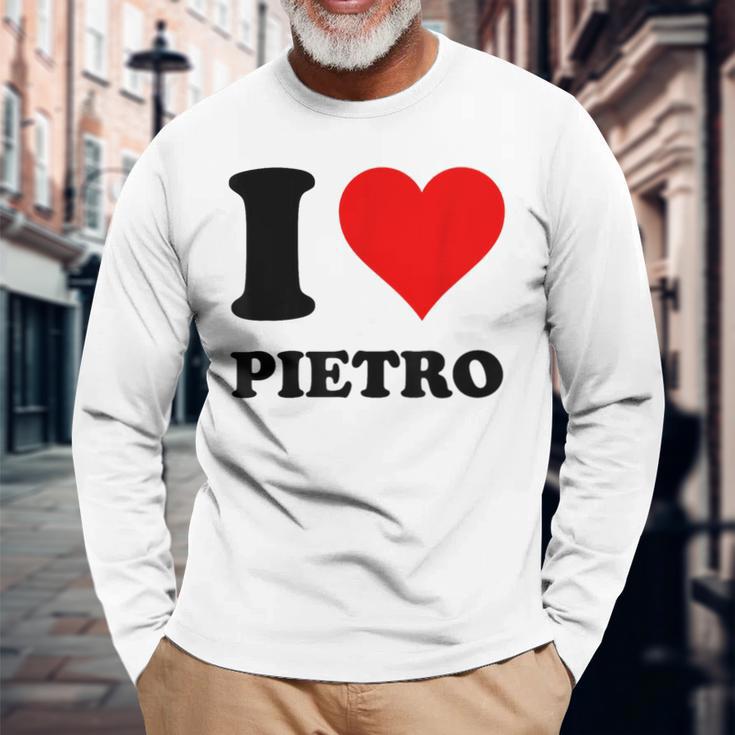 I Love Pietro Langarmshirts Geschenke für alte Männer