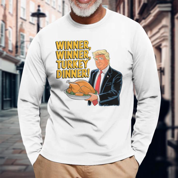 Lustiger Trump-Gewinner Truthahn Dinner Thanksgiving Langarmshirts Geschenke für alte Männer