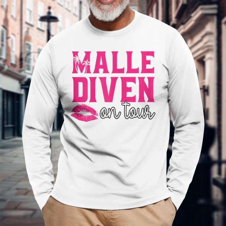 Malle Diven On Tour Slogan Langarmshirts Geschenke für alte Männer