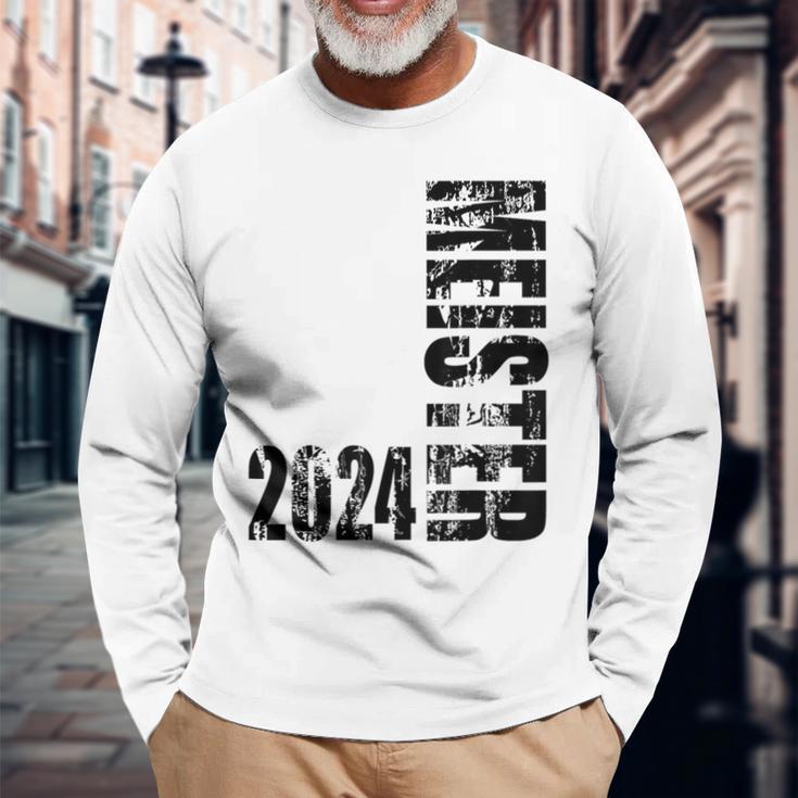 Meister 2024 Aufsteigerintage Motif Team Football Fun Langarmshirts Geschenke für alte Männer