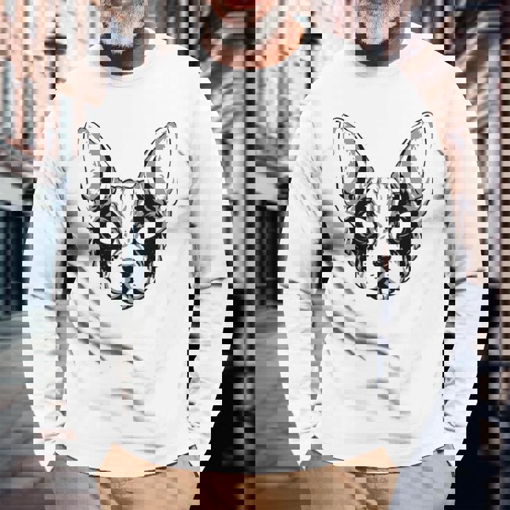 The Metal Hardcore Cat Moon Maglia A Manica Maglietta a maniche lunghe Regalos para ancianos