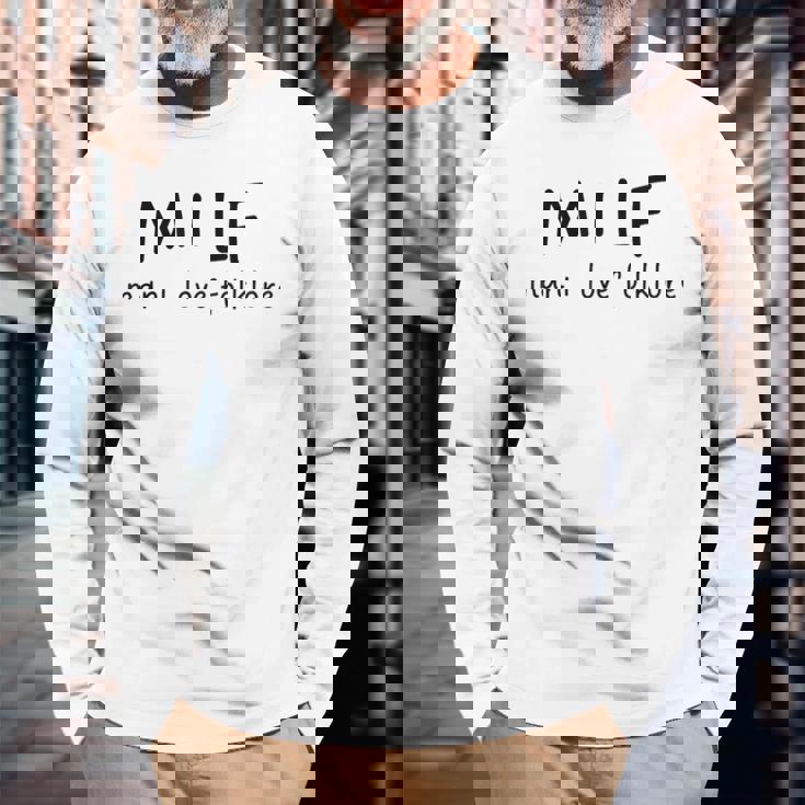 MILF Man I Love Folklore- Di Spirito Maglietta a maniche lunghe Regalos para ancianos