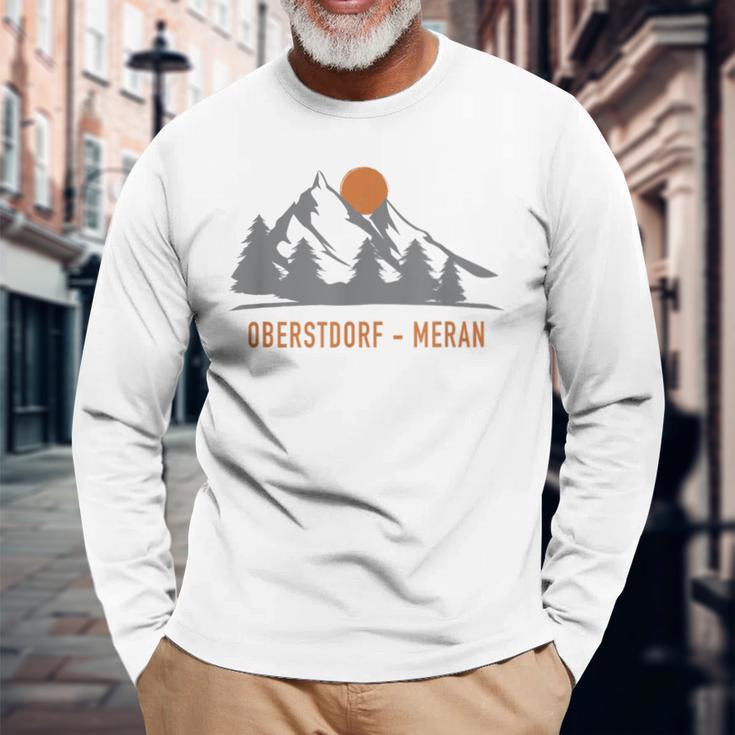 Oberstdorf Meran Fernwanderweg E5 Alpenüberquerung Langarmshirts Geschenke für alte Männer