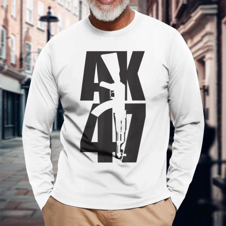 Original Ak47 Kalashnikov Ak-47 Gun Soviet Rifle Langarmshirts Geschenke für alte Männer