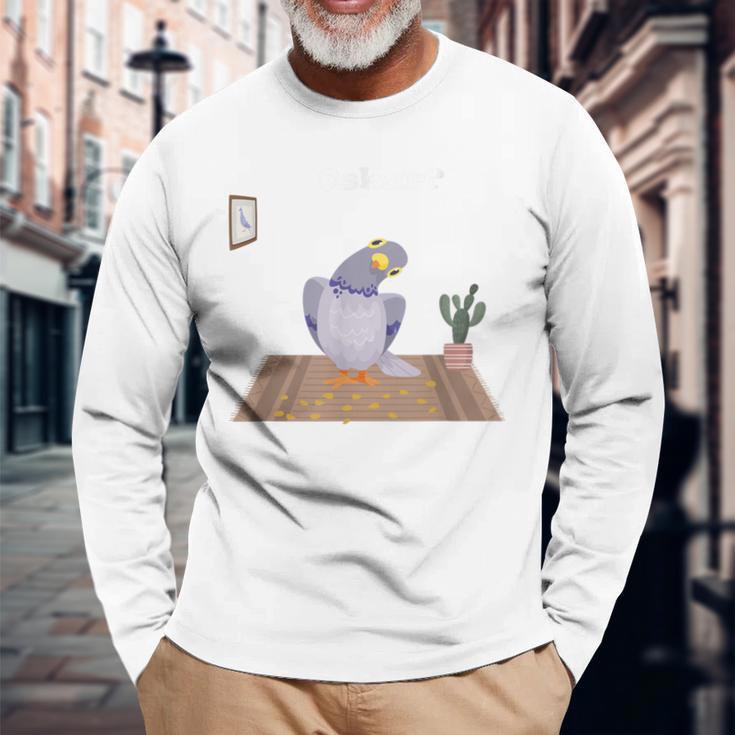 With Oskar Die Taube Oskar Gray Langarmshirts Geschenke für alte Männer