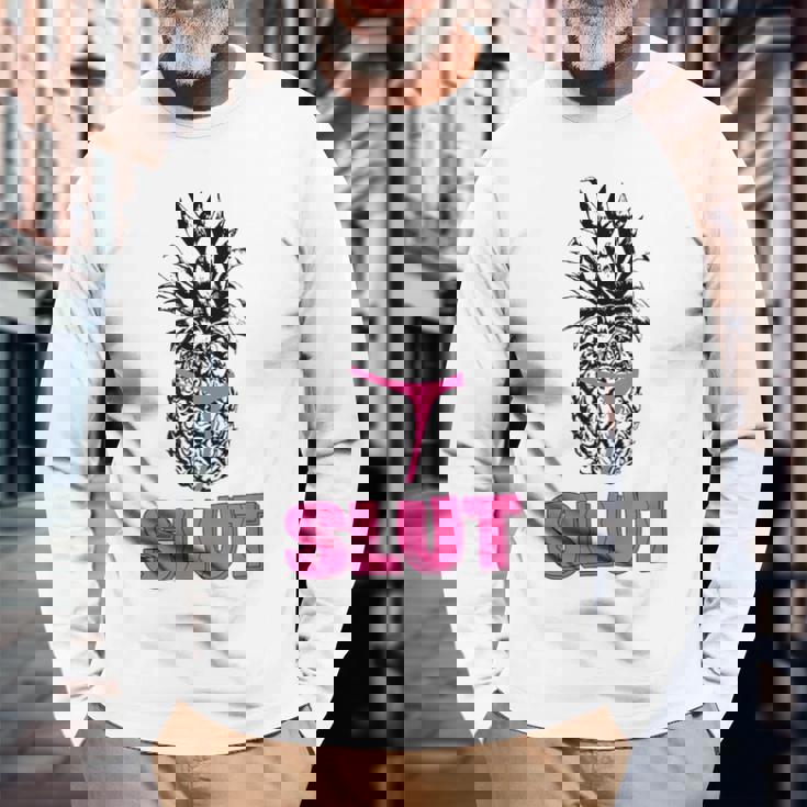 Pineapple Bikini Fine Brooklyn Nice Meme Maglietta a maniche lunghe Regalos para ancianos