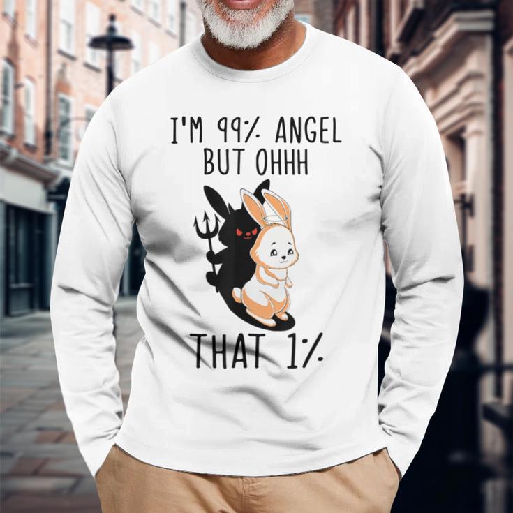 Rabbit Ich Bin 99 Engel Aber Ohhhh Das 1 Langarmshirts Geschenke für alte Männer