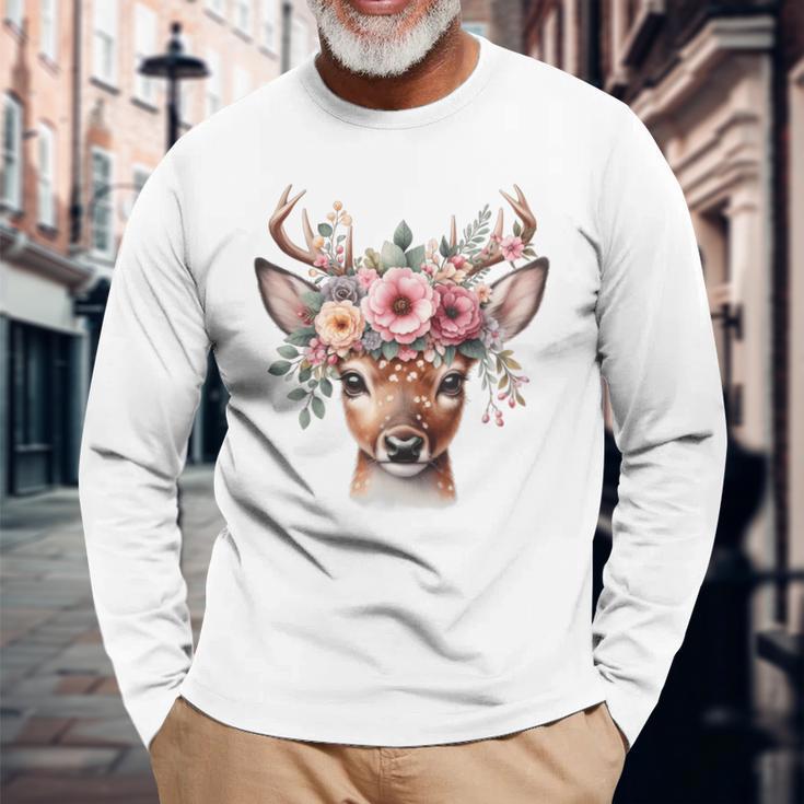 Reh Damen Reh Kostüm Kinder Carnival Reindeer Langarmshirts Geschenke für alte Männer