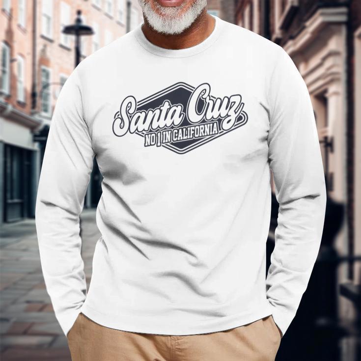 Santa Cruz California Retrointage Langarmshirts Geschenke für alte Männer