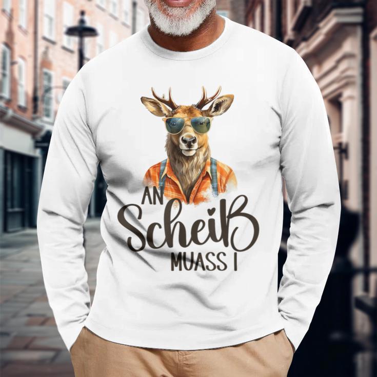 An Scheiß Muass I Trachten Grantler Oktoberfest Langarmshirts Geschenke für alte Männer