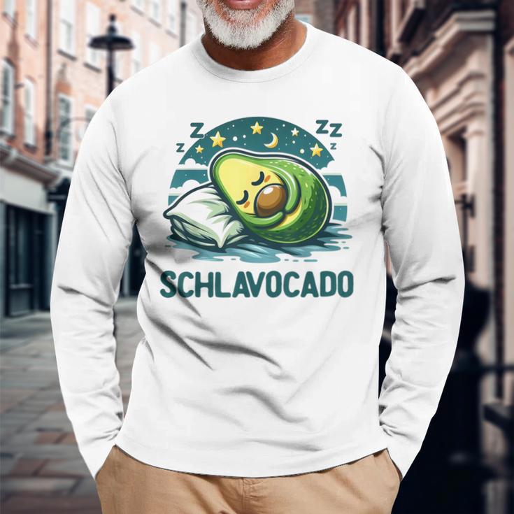 Schlavocado Avocado Pyjama Nachthemd Schlafanzug Langarmshirts Geschenke für alte Männer