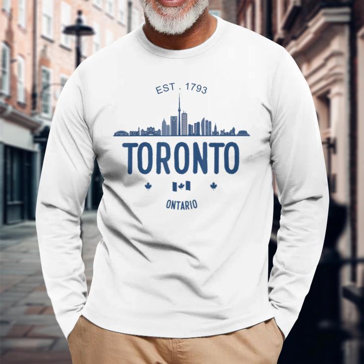 Skyline Toronto Canada Langarmshirts Geschenke für alte Männer