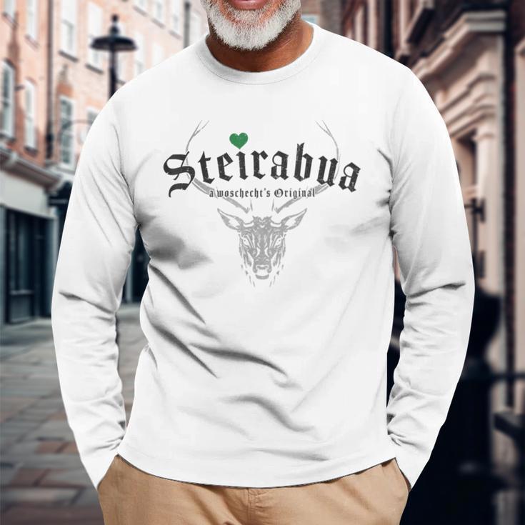 Steirabua A Wozechts Original Steirisch Steiermark Langarmshirts Geschenke für alte Männer