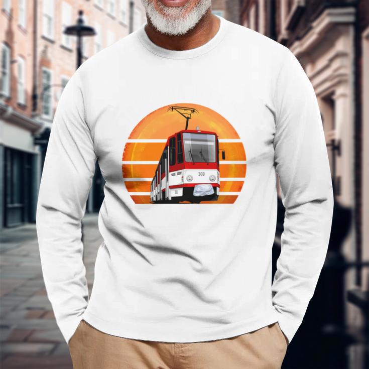 Straßenbahn Yoga Lustiges Strassenbahn Kt4d Straßenbahn Langarmshirts Geschenke für alte Männer