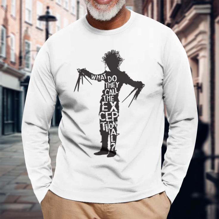 Tim Burton's Edward Scissorhands Movie Quote Langarmshirts Geschenke für alte Männer