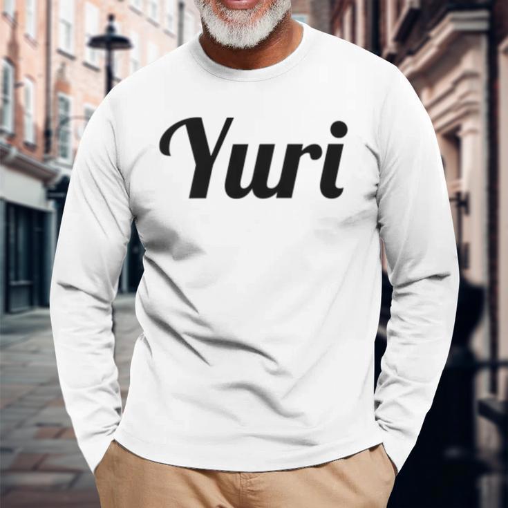 Top That Says The Name Yuri Niedliche Erwachsene Kinder Grafik Langarmshirts Geschenke für alte Männer