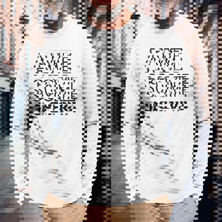 Trendy Birthday Awesome Since 1994 Distressed Maglietta a maniche lunghe Regalos para ancianos