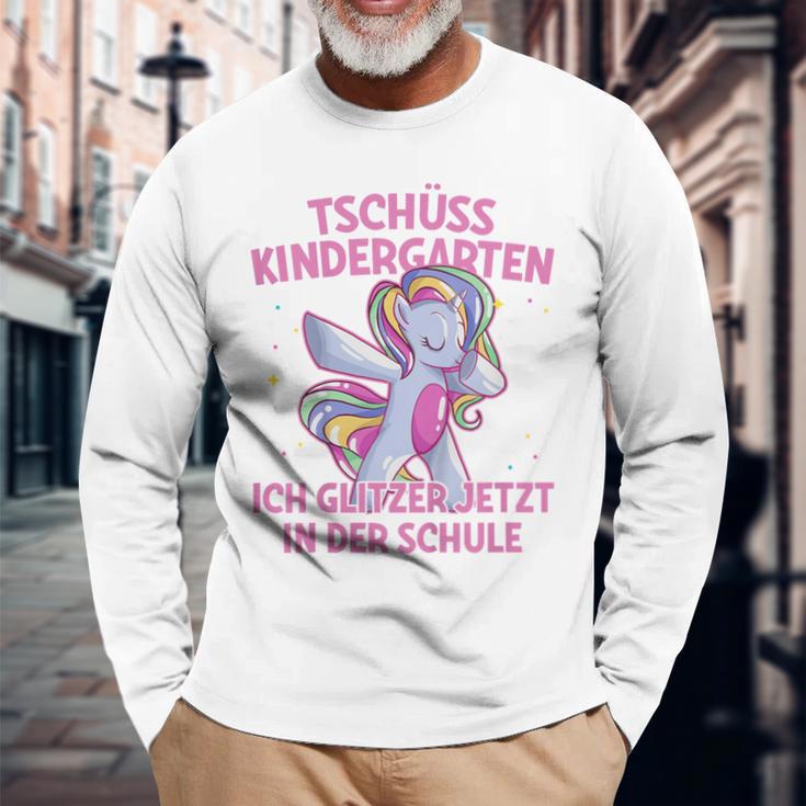 Tschüss Kindergarten Ich Glitzer In Der Schule Einschulung German Langarmshirts Geschenke für alte Männer