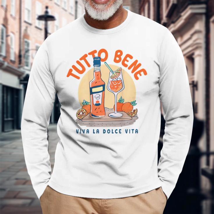 Tutto Bene Xiva La Dolceita Aperoil Spritz Club Back Langarmshirts Geschenke für alte Männer