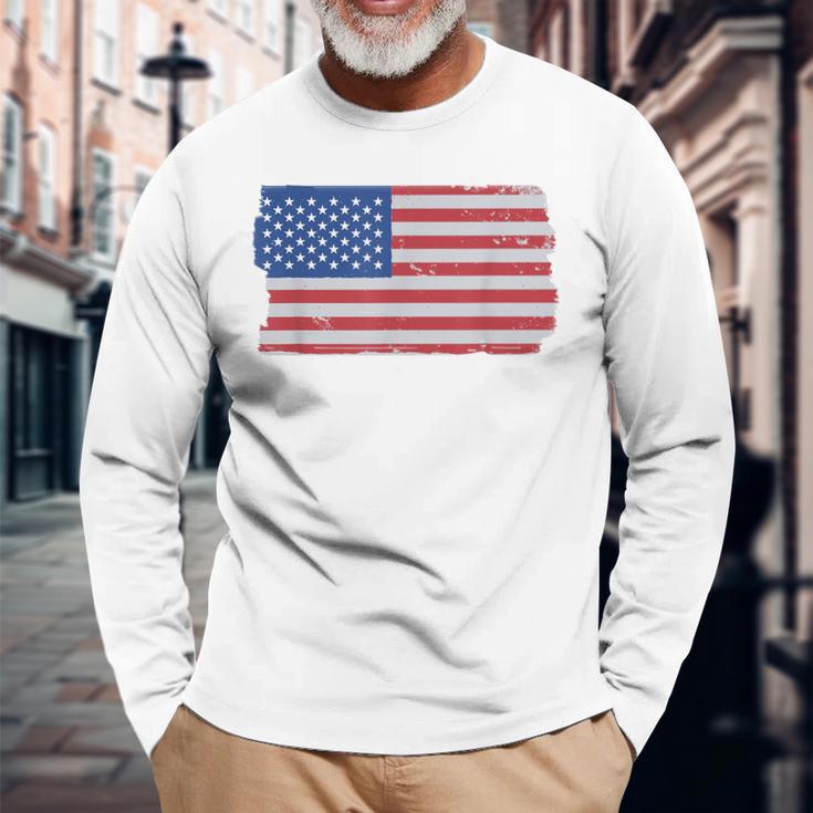 Usa Sports America Usa Flag Langarmshirts Geschenke für alte Männer