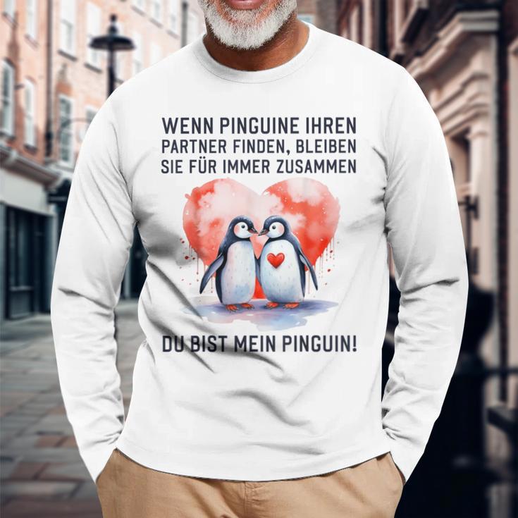 Wenn Penguins Ihre Liebe Finden Couples Gray Langarmshirts Geschenke für alte Männer