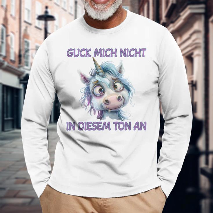 Zerzaustes Einhorn Langarmshirts Geschenke für alte Männer