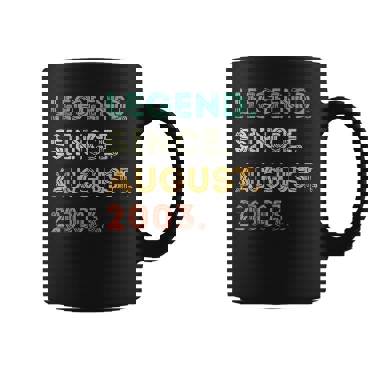 21 Years Old Legend Since August 2003 21St Birthday Coffee Mug