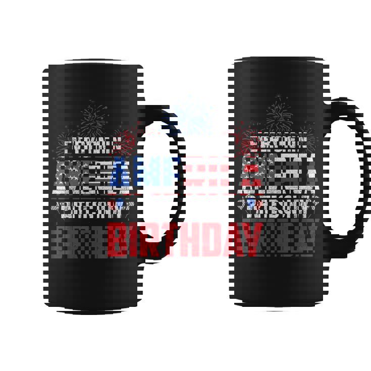 4Th Of July Birthday Bday Born On 4Th Of July Coffee Mug