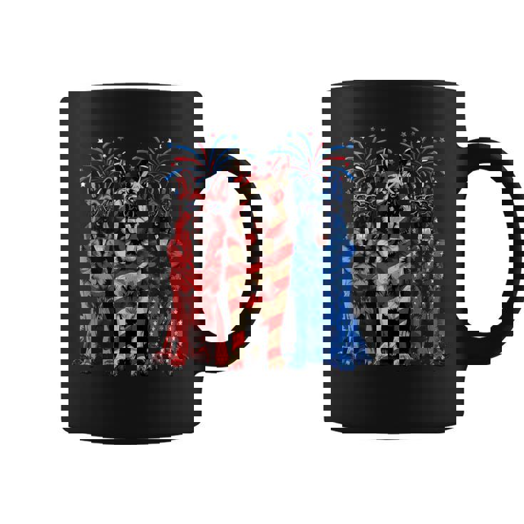 4Th Of July German Shepherd American Flag Red White And Blue Coffee Mug