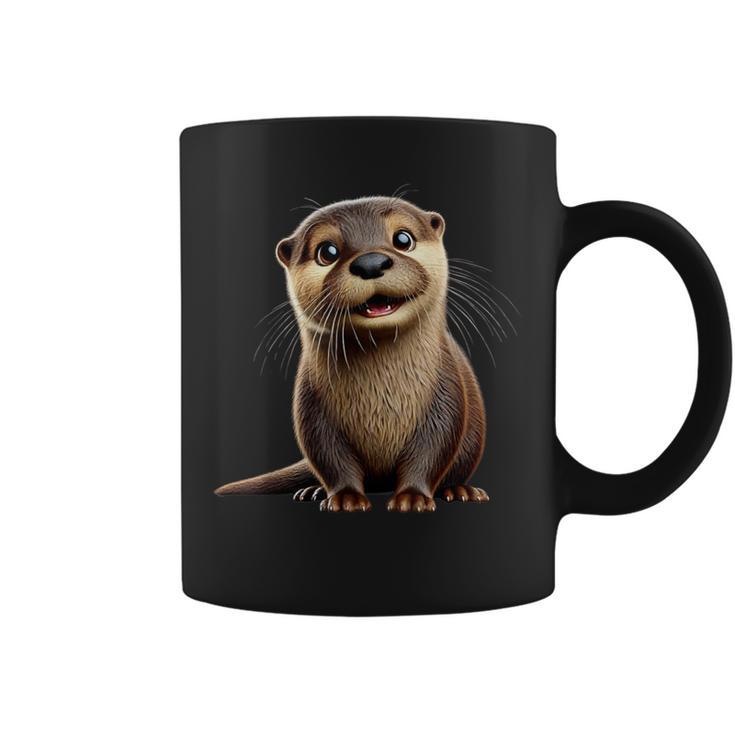 Adorable Otter Illustration Tassen