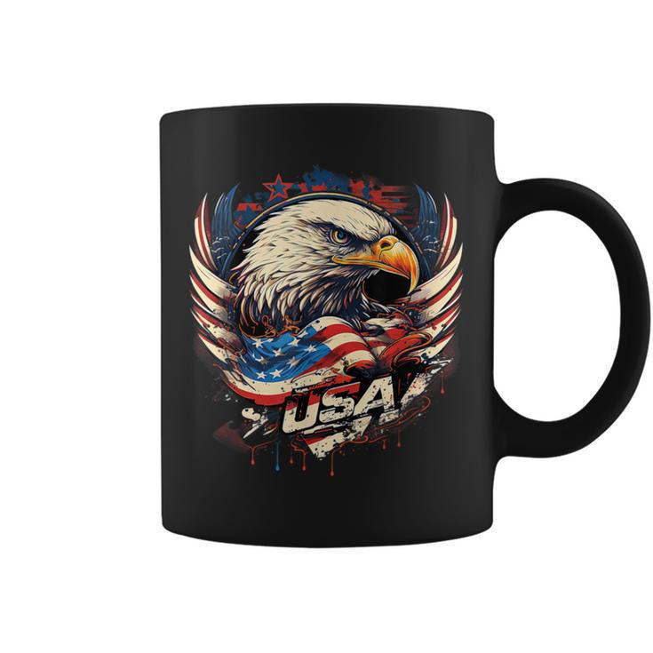 America Fan American Flag And Eagle Usa Tassen