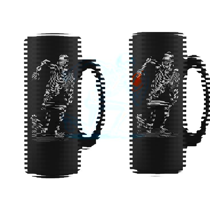 American Football Skeleton Boys Football Fan Halloween Coffee Mug