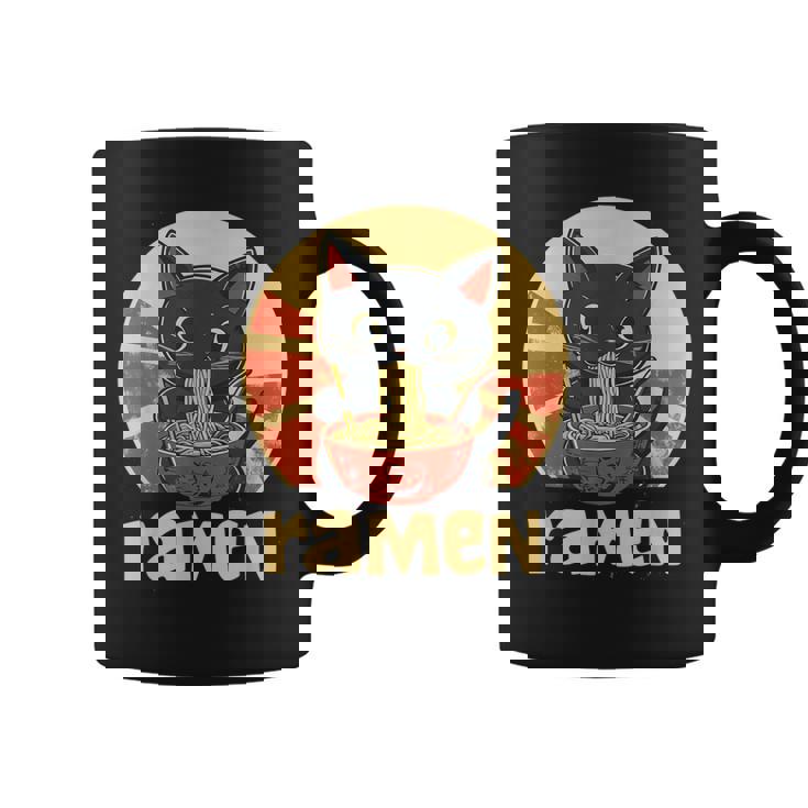 Anime Cat Ramen Kawaii Japanese Cat Kawaii Manga Coffee Mug