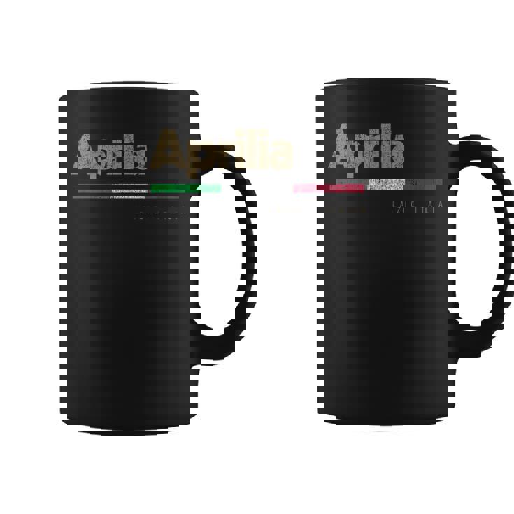Aprilia Ciudad Italiana Retro Bandera Italia Taza de café