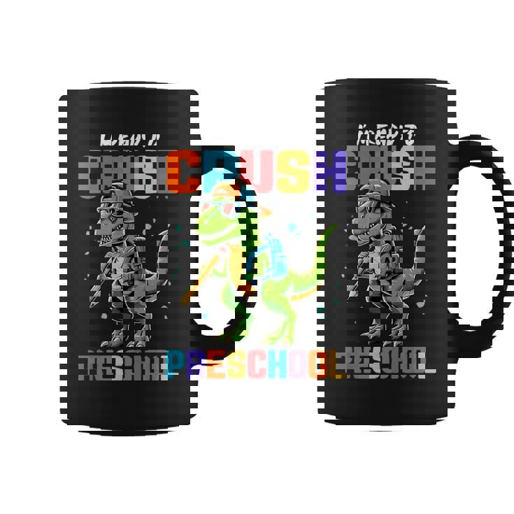 Back To School Boys I'm Ready To Crush Preschool Dinosaur Coffee Mug