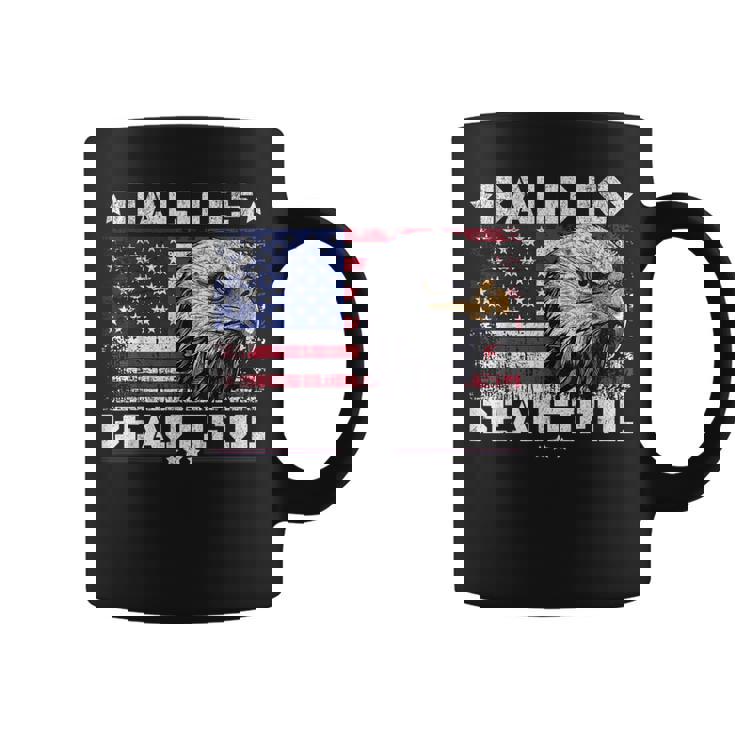 Bald Is Beautiful 4Th Of July Independence Day America Eagle Coffee Mug