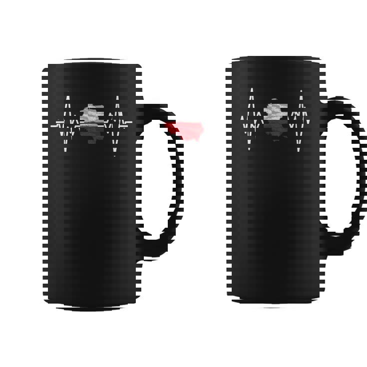 Bandera Polaca Heartbeat Polonia Polonia Polonia Taza de café