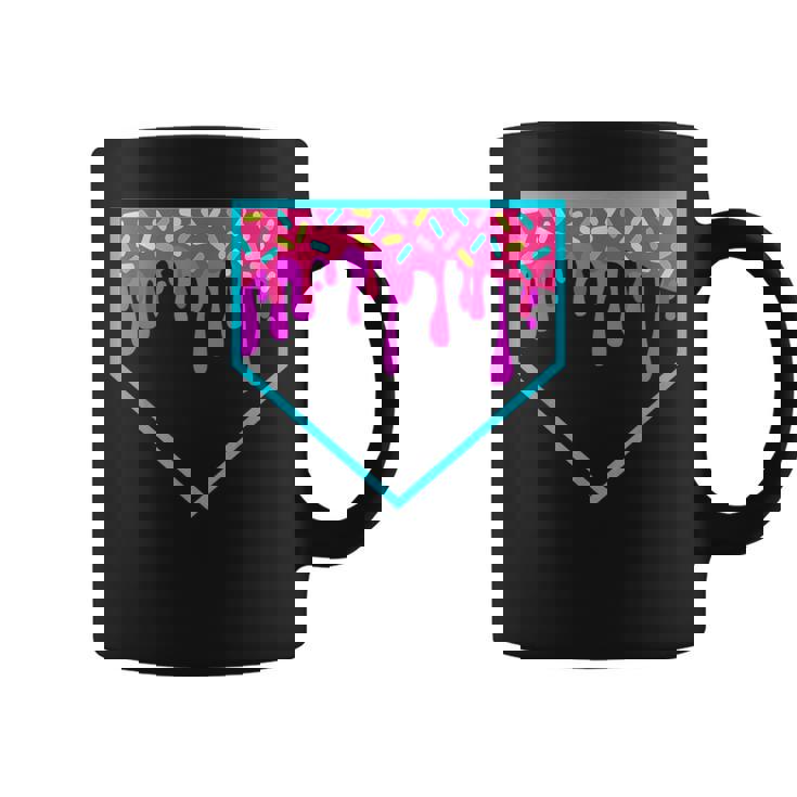 Baseball Ice Cream Dripping Baseball Home Plate Drip Coffee Mug