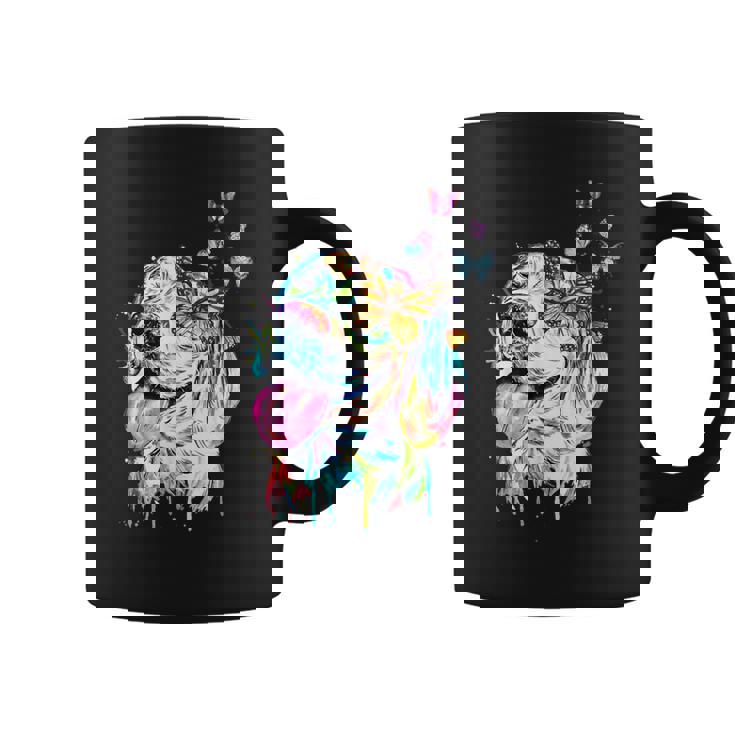 Beagle Splash Art Butterflies Dog Lover Graphic Print Coffee Mug