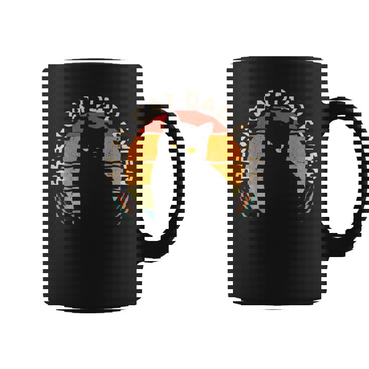 Best Cat Dad Ever Cute Kitten Fatherintage Cat Owner Taza de café