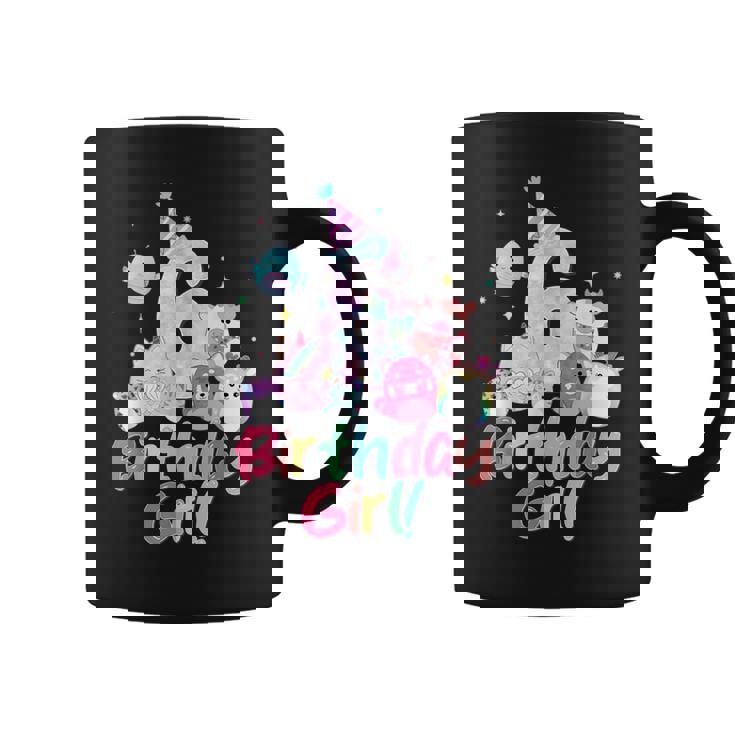Birthday Girl 6Th Birthday Squish Squad Mallow Girls Coffee Mug