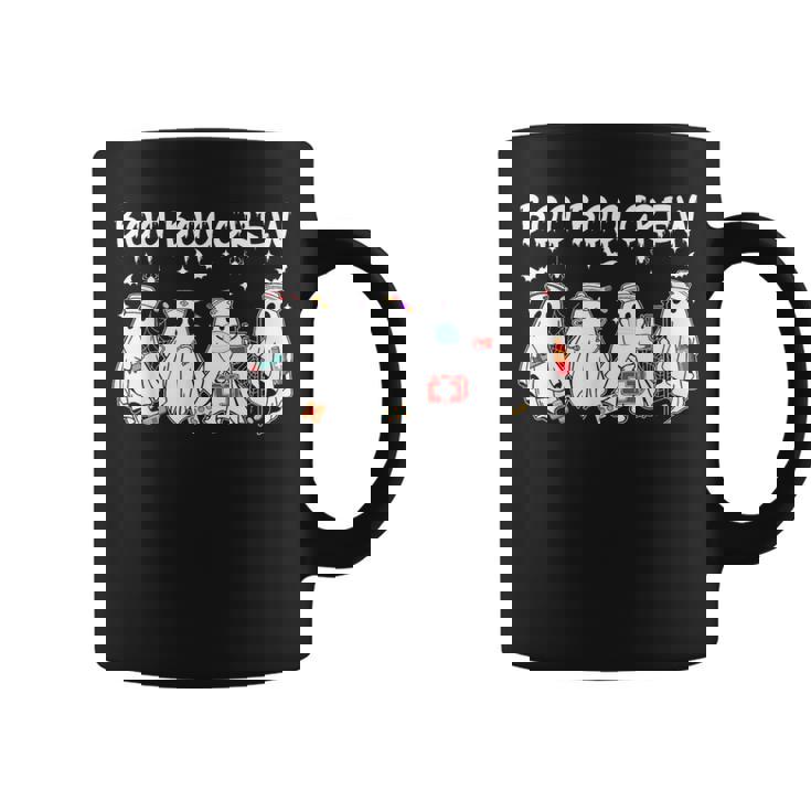 Boo Boo Crew Cute Ghost Nurses Halloween Scrub Top Coffee Mug